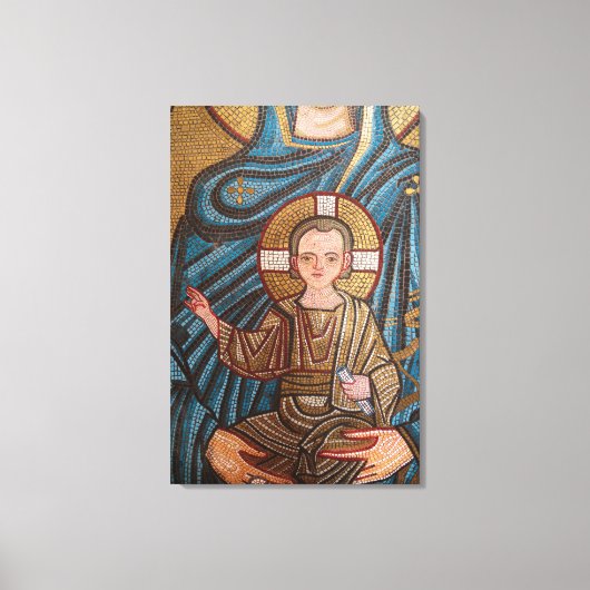 Mozaïek van Baby Jesus Canvas Afdruk (Voorkant)