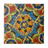 Mozaïek van bloemen tegeltje (Voorkant)