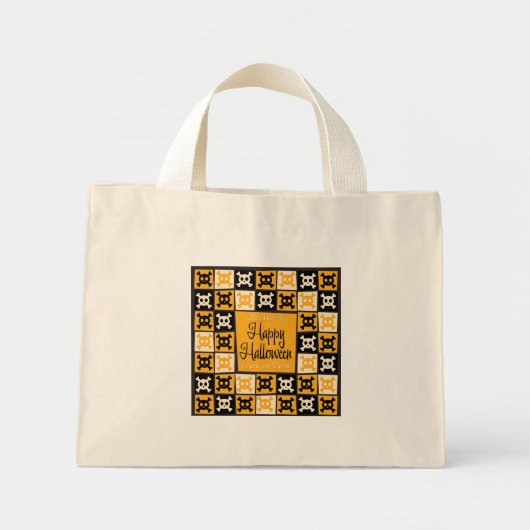 mozaïek van de halloween-schedel mini tote bag (Voorkant)