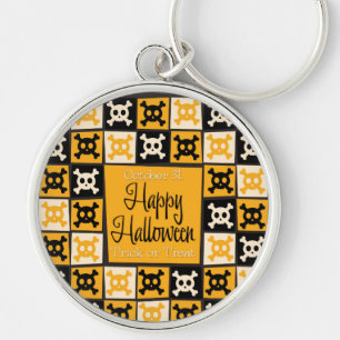 mozaïek van de halloween-schedel sleutelhanger