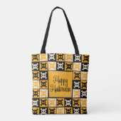 mozaïek van de halloween-schedel tote bag (Achterkant)