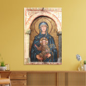 Mozaïek van de Maagd Maria en Jezus Canvas Afdruk (Insitu (Woonkamer))
