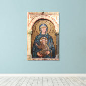 Mozaïek van de Maagd Maria en Jezus Canvas Afdruk (Insitu (Houten vloer))