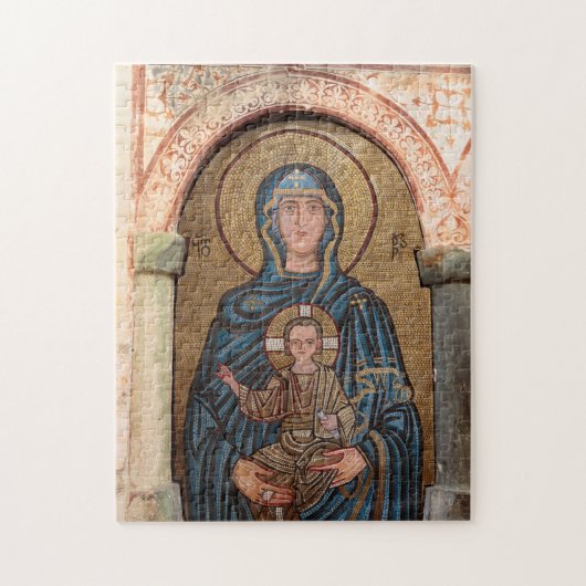 Mozaïek van de Maagd Maria en Jezus Legpuzzel (Verticaal)