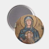 Mozaïek van de Maagd Maria en Jezus Magneet (Voorkant / Achterkant)