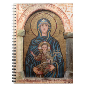 Mozaïek van de Maagd Maria en Jezus Notitieboek