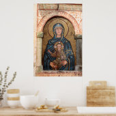 Mozaïek van de Maagd Maria en Jezus Poster (Keuken)