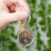 Mozaïek van de Maagd Maria en Jezus Sleutelhanger (Hand)