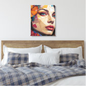 Mozaïek van de Muze Canvas Afdruk (Insitu (Slaapkamer))
