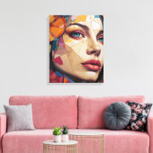 Mozaïek van de Muze Canvas Afdruk (Insitu (Woonkamer))