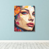 Mozaïek van de Muze Canvas Afdruk (Insitu (Houten vloer))