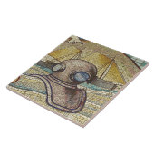 Mozaïek van de oude duikershelm tegeltje (Zijkant)