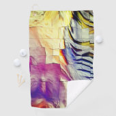 Mozaïek van de textuur, roze geel en zacht gehouwe golfhanddoek (Insitu)