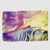 Mozaïek van de textuur, roze geel en zacht gehouwe golfhanddoek (Horizontaal)