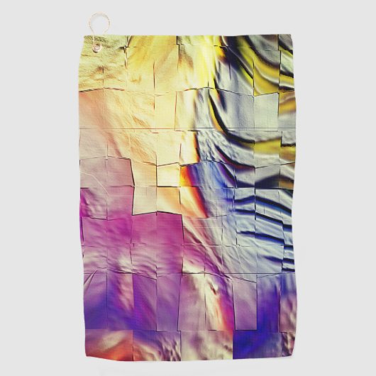 Mozaïek van de textuur, roze geel en zacht gehouwe golfhanddoek (Voorkant)