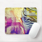 Mozaïek van de textuur, roze geel en zacht gehouwe muismat (Met muis)