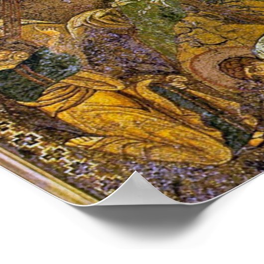 Mozaïek van de Transfiguratie Orthodoxe Icon Print (Hoek)