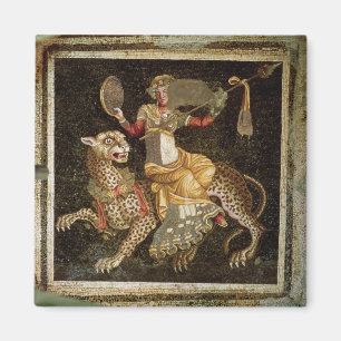 Mozaïek van Dionysus die op een luipaard c.180 AD Magneet