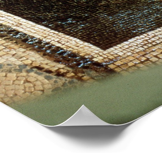 Mozaïek van Dionysus die op een luipaard c.180 AD Poster (Hoek)