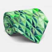 Mozaïek van driehoeken in groene schoppen en gradi stropdas (Opgerold)
