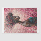 Mozaïek van een zwarte vrouw in de paarse wereld tissuepapier (Voorkant)