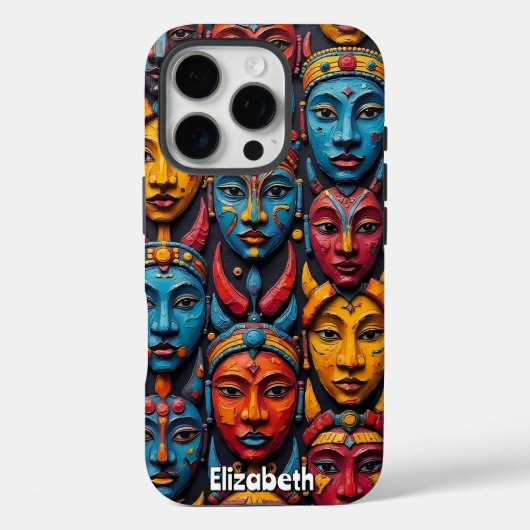 Mozaïek van expressies Case-Mate iPhone case (Achterkant)