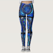 Mozaïek van fractale cirkels leggings (Voorkant)