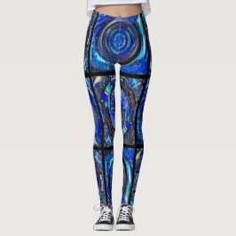 Mozaïek van fractale cirkels leggings