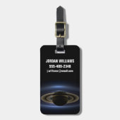 Mozaïek van het Saturnus-systeem met de zon eracht Bagagelabel (Voorkant verticaal)