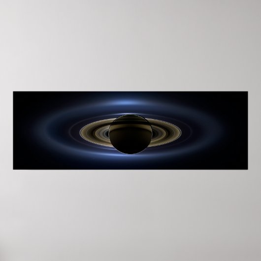 Mozaïek van het Saturnus-systeem met de zon eracht Poster (Voorkant)