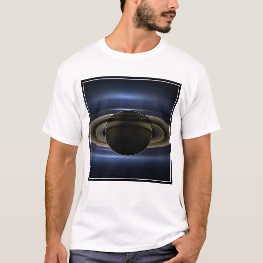 Mozaïek van het Saturnus-systeem met de zon eracht T-shirt (Voorkant)