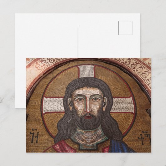 Mozaïek van Jezus Briefkaart (Voorkant / Achterkant)