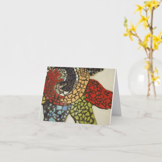 Mozaïek van leren kaart (Gele Bloem)