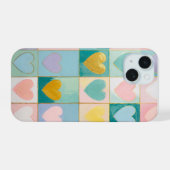 Mozaïek van Liefde iPhone 15 Case (Achterkant horizontaal)