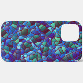 Mozaïek van lila blauw of gerookt en groen Case-Mate iPhone case (Achterkant (horizontaal))