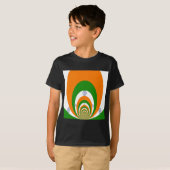 Mozaïek van Majesteit: De vlag van India in een ca T-shirt (Voorkant volledig)