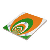 Mozaïek van Majesteit: De vlag van India in een ca Tegeltje (Zijkant)