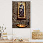 Mozaïek van Maria en Jezus Poster (Keuken)