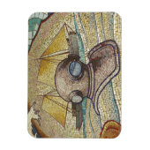 Mozaïek van oude duikershelm magneet (Verticaal)