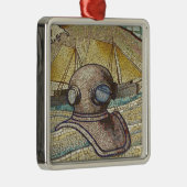 Mozaïek van oude duikershelm metalen ornament (Rechts)
