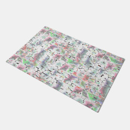 Mozaïek van papier in ondoorzichtige kleuren en kl deurmat