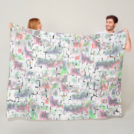 Mozaïek van papier in ondoorzichtige kleuren en kl fleece deken