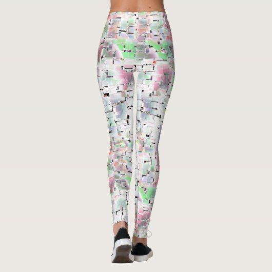 Mozaïek van papier in ondoorzichtige kleuren en kl leggings (Achterkant)