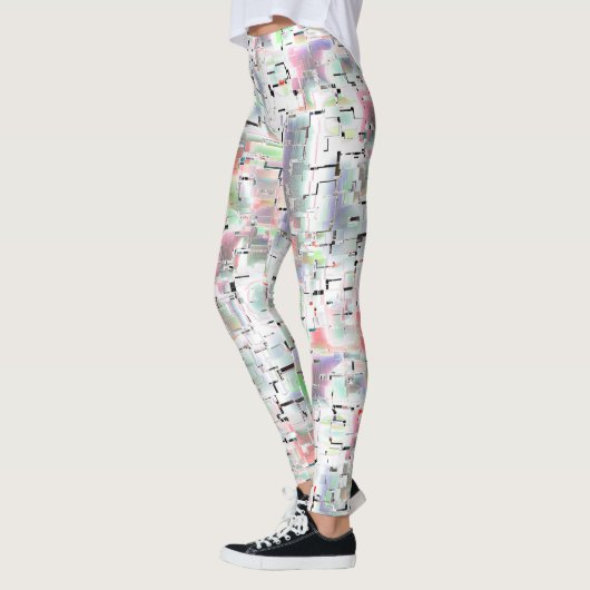 Mozaïek van papier in ondoorzichtige kleuren en kl leggings (Links)