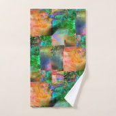 Mozaïek van romige texturen met losse illusie bad handdoek (Handdoek)