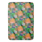 Mozaïek van romige texturen met losse illusie badmat (Voorkant Verticaal)