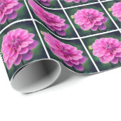 Mozaïek van Roze Dahlias Cadeaupapier (Rol Hoek)