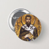 Mozaïek van Sint-Basilius de Grote Ronde Button 5,7 Cm (Voorkant /achterkant)