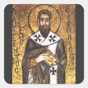 Mozaïek van Sint-Basilius de Grote Vierkante Sticker