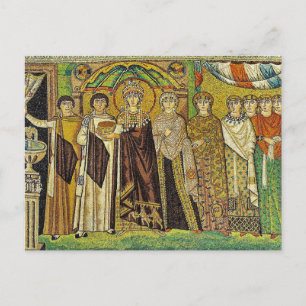 Mozaïek van Theodora Byzantijns-orthodox icoon Briefkaart